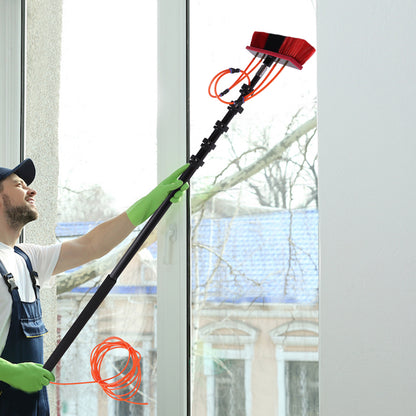 Water Fed Pole Kit, 20ft Length Water Fed Brush, Water Fed Cleaning System, Alu image 0