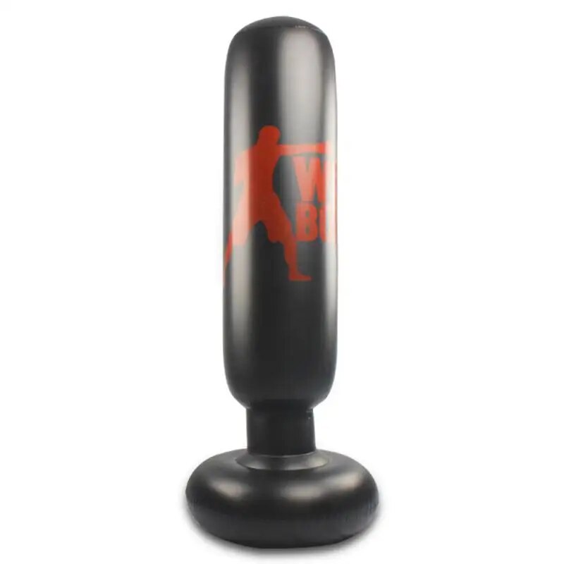 160cm Boxing Punching Bag Inflatable Free-Stand Tumbler Muay Thai Training Pres image 1