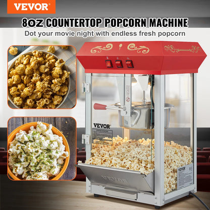 VEVOR 8/12Oz Electric Popcorn Maker Commercial Popper Machine  Automatic Corn C image 2