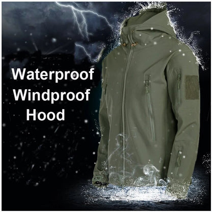 Winter Autumn Fleece Men Jacket Military Tactical Waterproof Suit Outdoor Fishi image 7