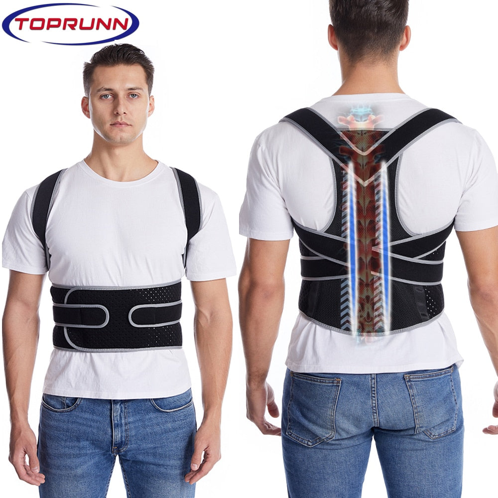 Straight Back Posture Corrector Shoulder Lumbar Brace Spine Support Belt Adjust image 1