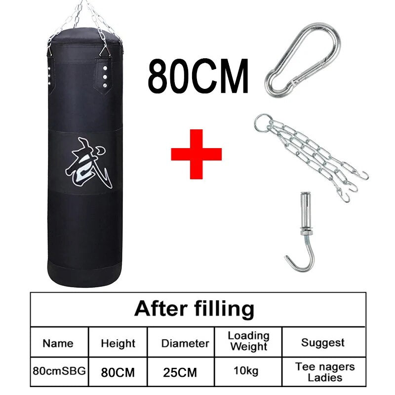 Punch Sandbag Durable Hanging Hollow Sandbag Boxing Heavy Punch Bag With Metal  image 7