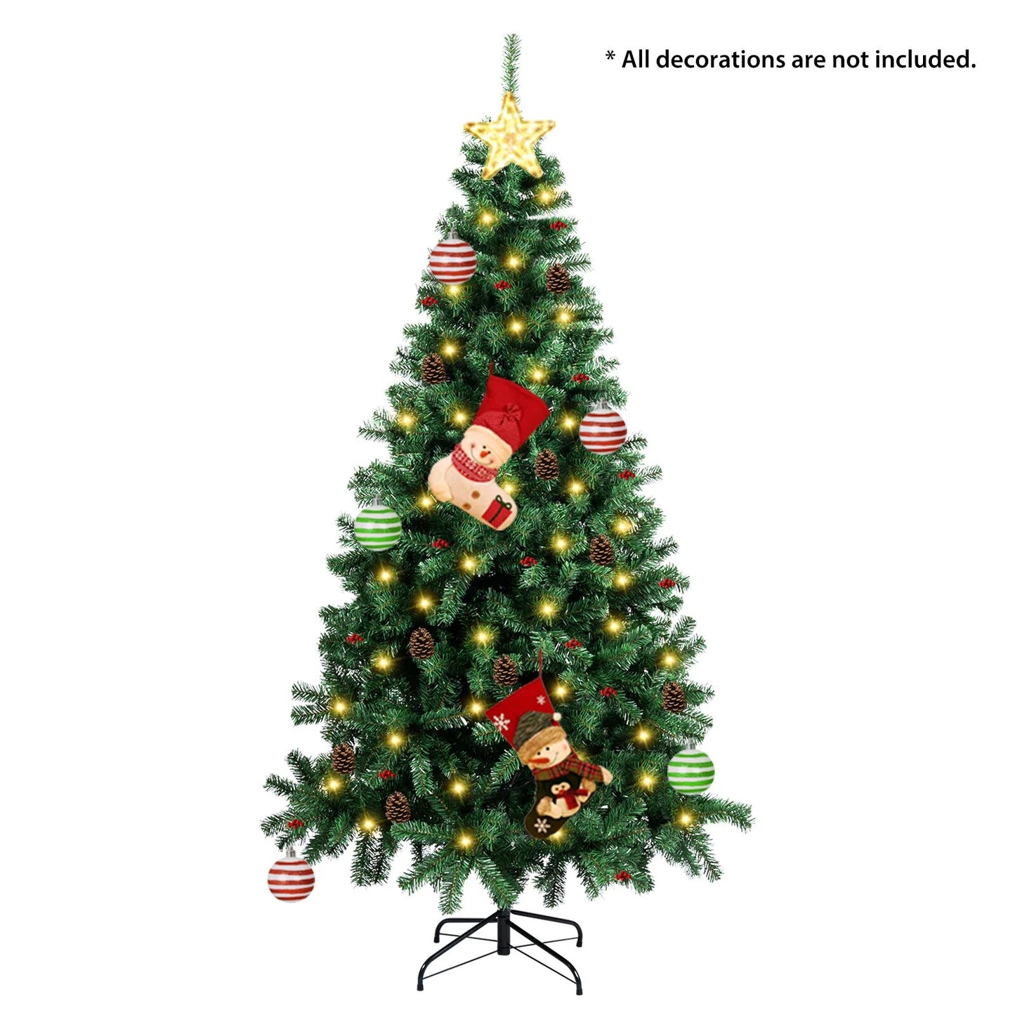 7FT Christmas Tree Artificial Christmas Tree Fake Fluffy Trees Holiday Decorati image 4
