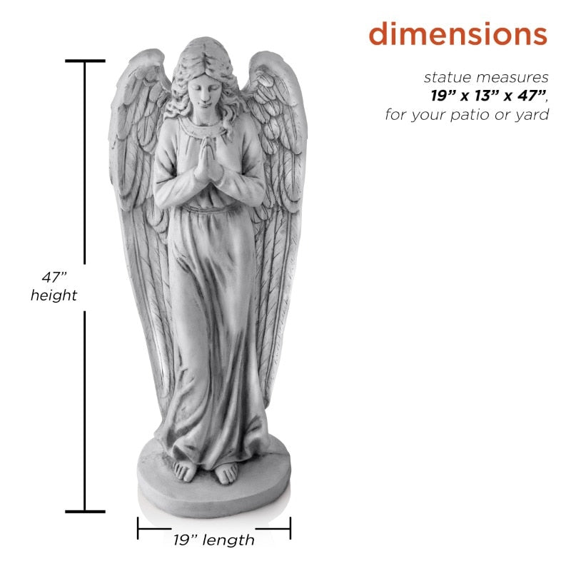 Alpine Corporation Praying Angel Statue, Outdoor Yard Art Decor image 4