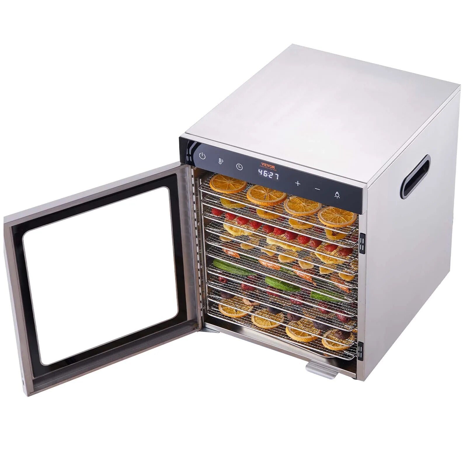 VEVOR 10 Trays Food Dehydrator Stainless Steel Machine 800W/1000W Household Veg image 1