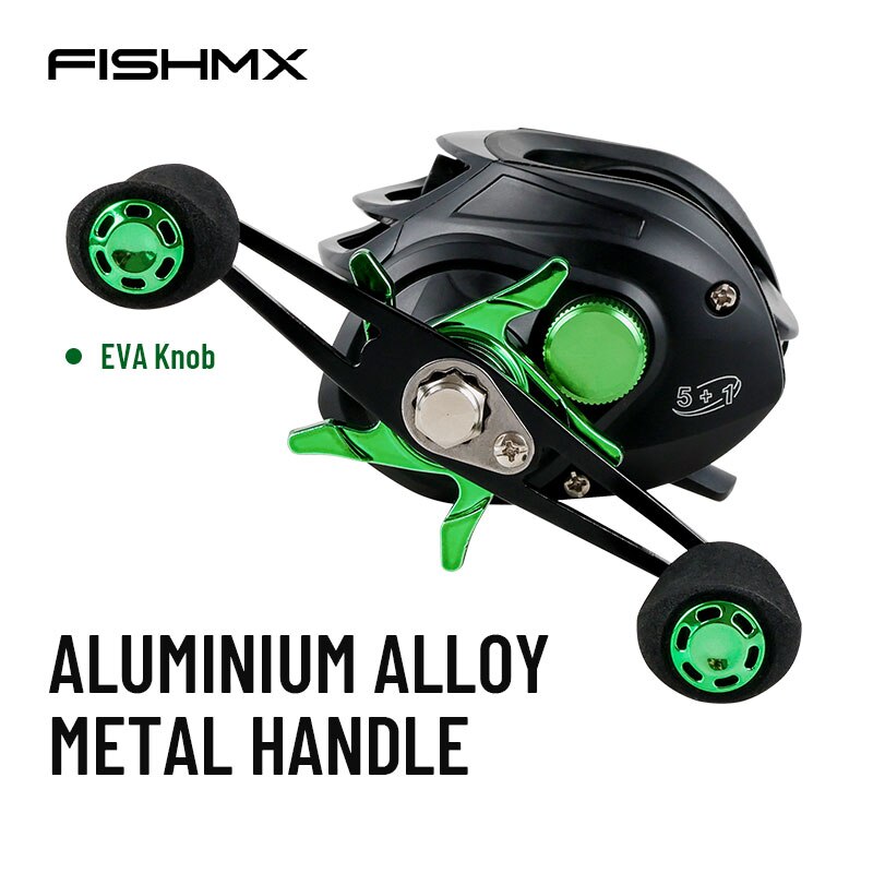 Fishmx Fishing Reel 7.2:1 Gear Ratio Max Drag 10kg Baitcasting Reel with Alumin image 5