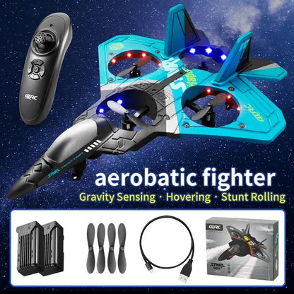 V17 Rc Plane Gravity Sensing  Aircraft Glider with Light Radio Control Helicopt