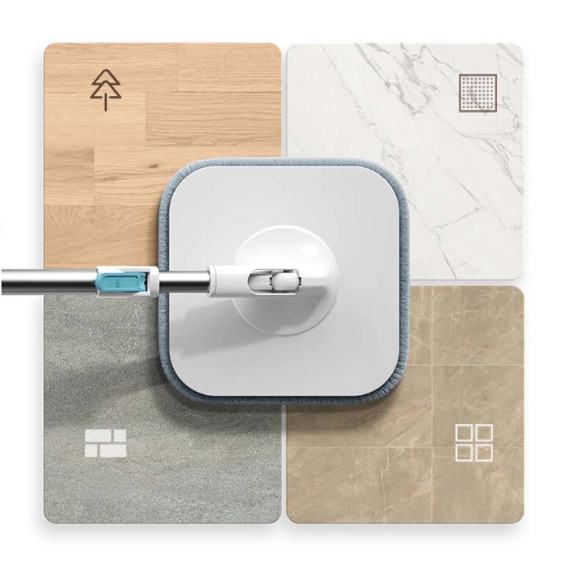 Spin Mop and Bucket Set with Dirty and Clean Water Separation System, Self-Wrin image 4