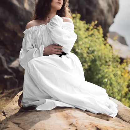 Vintage Victorian Medieval Dress White Renaissance Dress Women Gothic Cosplay H image 3
