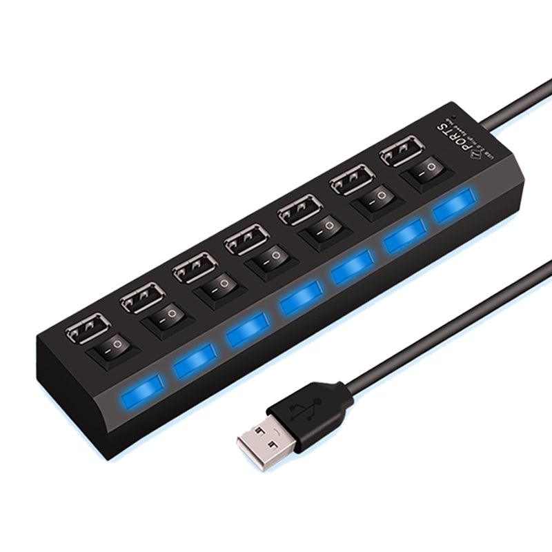 Speed 4/7 Ports Usb Hub 2.0 Adapter Expander Multi Usb Splitter Multiple E