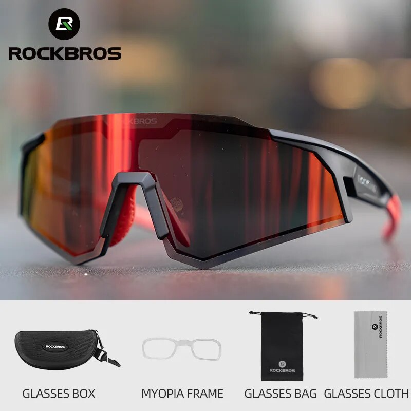 ROCKBROS Polarized Photochromic Bike Glasses Outdoor UV400 Bicycle Eyewear Sung image 3