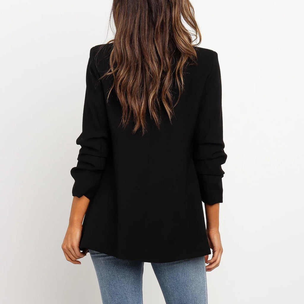 Autumn New Blazer Jacket Women Fashion Solid Formal Blazers Femme Jackets Offic image 5