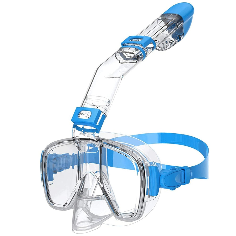 Diving Masks Foldable Anti-Fog Snorkel Mask Set with Full Dry Top System for Fr image 8