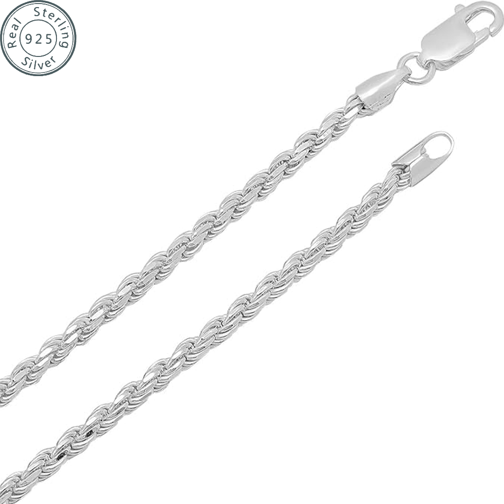 2Â¯3Â¯5mm Gold Rope Chain for Men & Women 18k Real Gold Plated Diamond Cut Gold N image 8