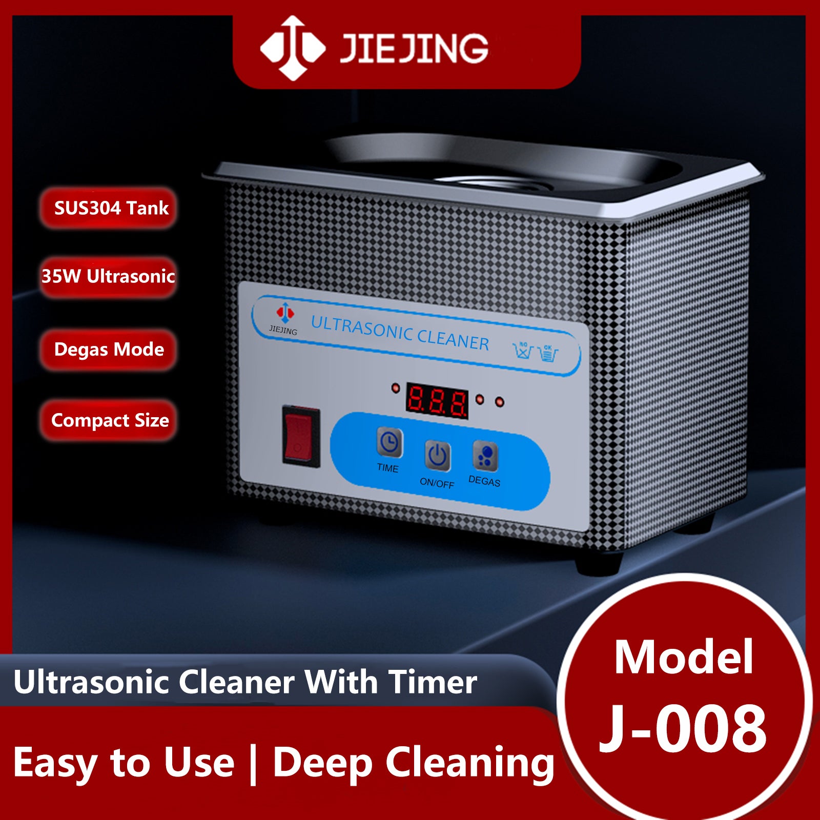 800ml Ultrasonic Cleaner 40kHz Ultra Sonic Cleaner with Timer Ultrasonic Jewelr image 7
