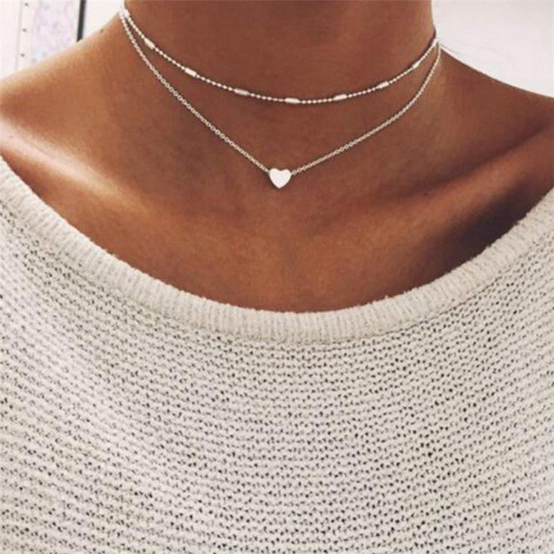 Simple Pearl Beads Chic Exquisite Necklace Gold Color Thin Chain Minimalist Cha image 3