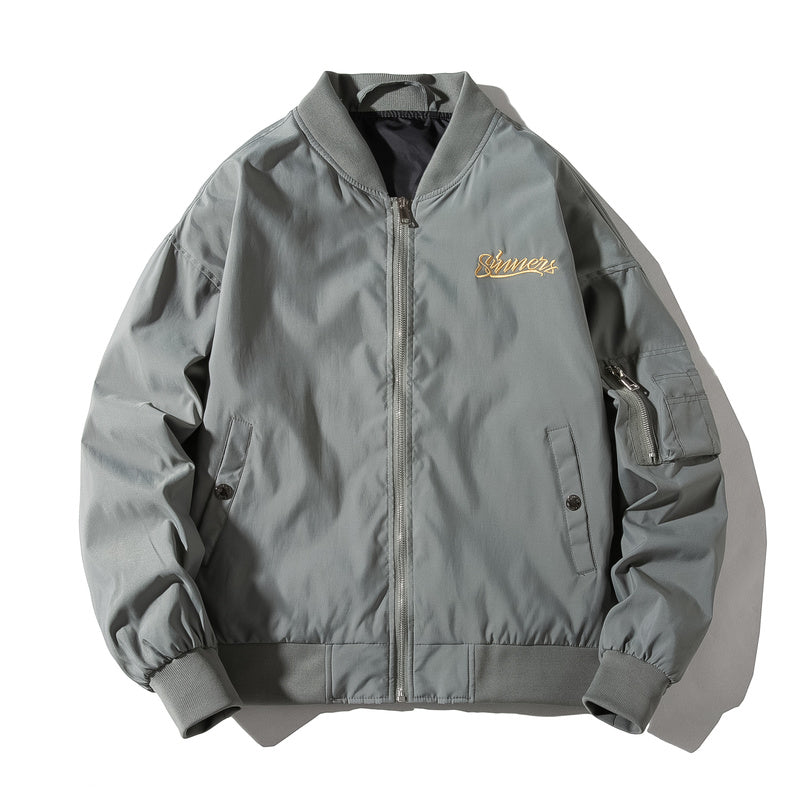 Pilot Jacket Men Hip Hop Jacket Emboidery Baseball Jacket Men Women Windbreaker image 3