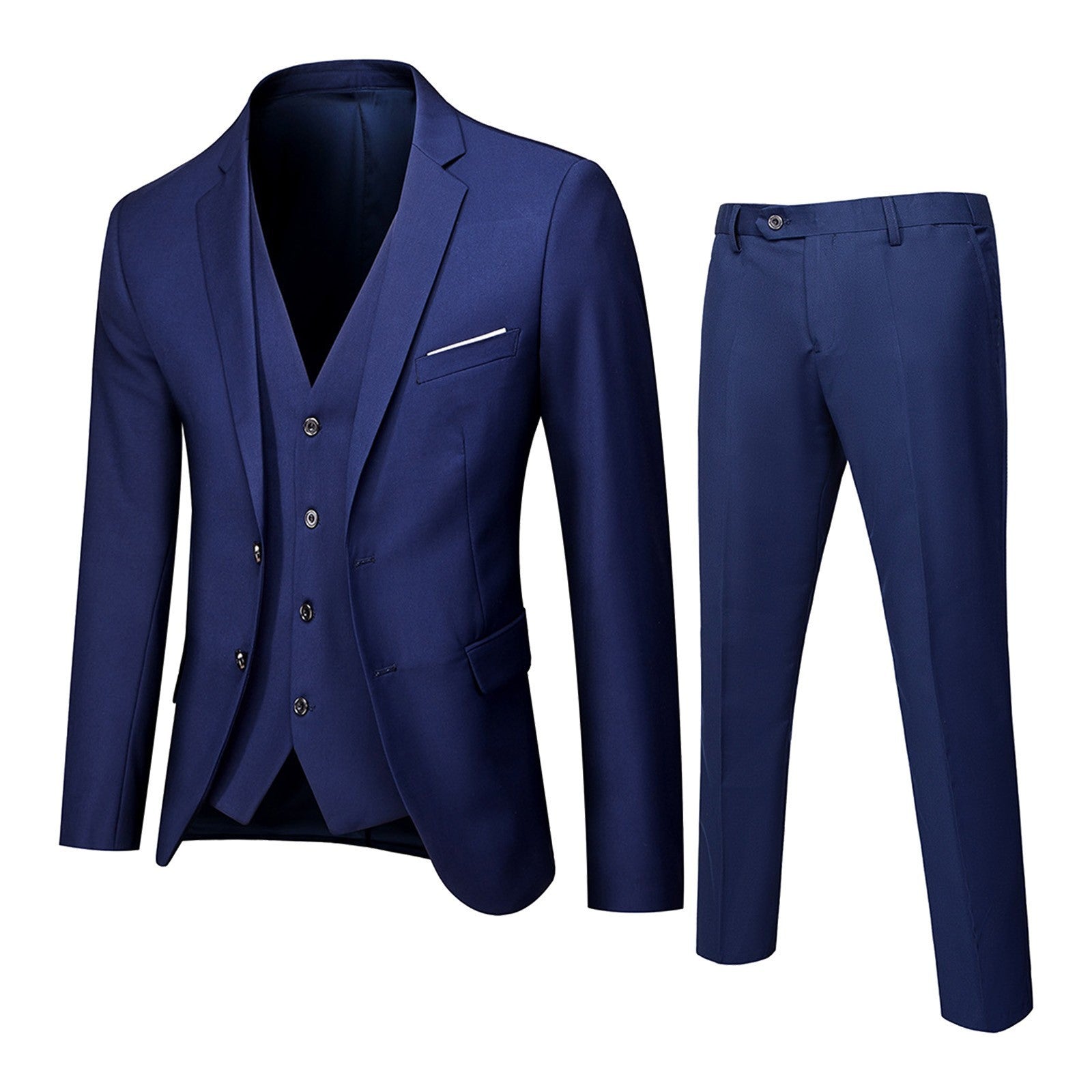 Men's Wedding Suit 2023 Groom -Man Groomsman Solid Formal Blazer Pant Elega image 5
