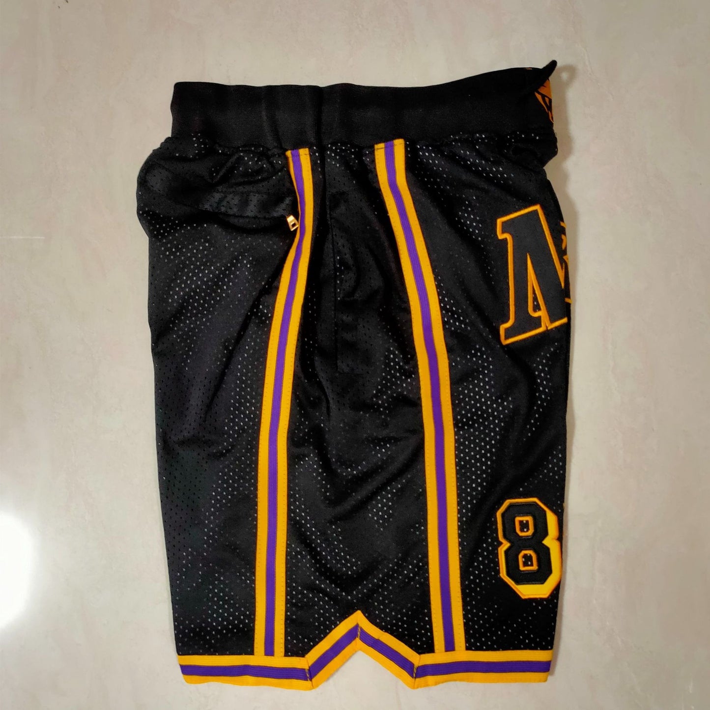 Summer Men's Embroidery Basketball Shorts Sewing Zip Pocket Breathable Loose Co image 3