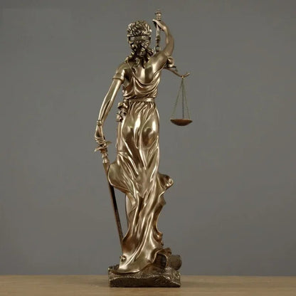 ERMAKOVA European Antique Bronze Greek Justice Goddess Statue Fair Angels Resin image 3