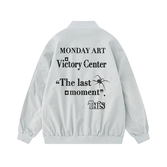 Men's Aviator Jackets 2024 Autumn Couple's Matching Jacket Hip-hop Streetwear L