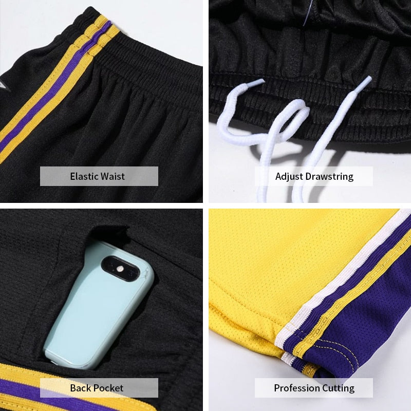 SONECHOKI Basketball Shorts Men Color Patchwork Loose Running Sport Gym Mesh Br image 9