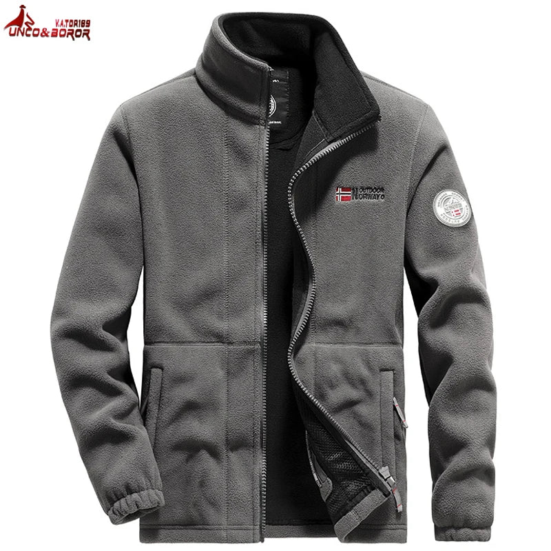 Winter Bomber Jacket Men Tactical Softshell Fleece Hiking Jacket Streetwear Tou image 1