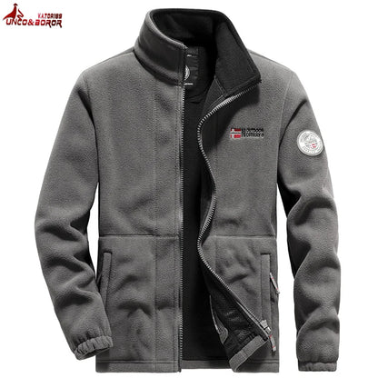 Winter Bomber Jacket Men Tactical Softshell Fleece Hiking Jacket Streetwear Tou image 1
