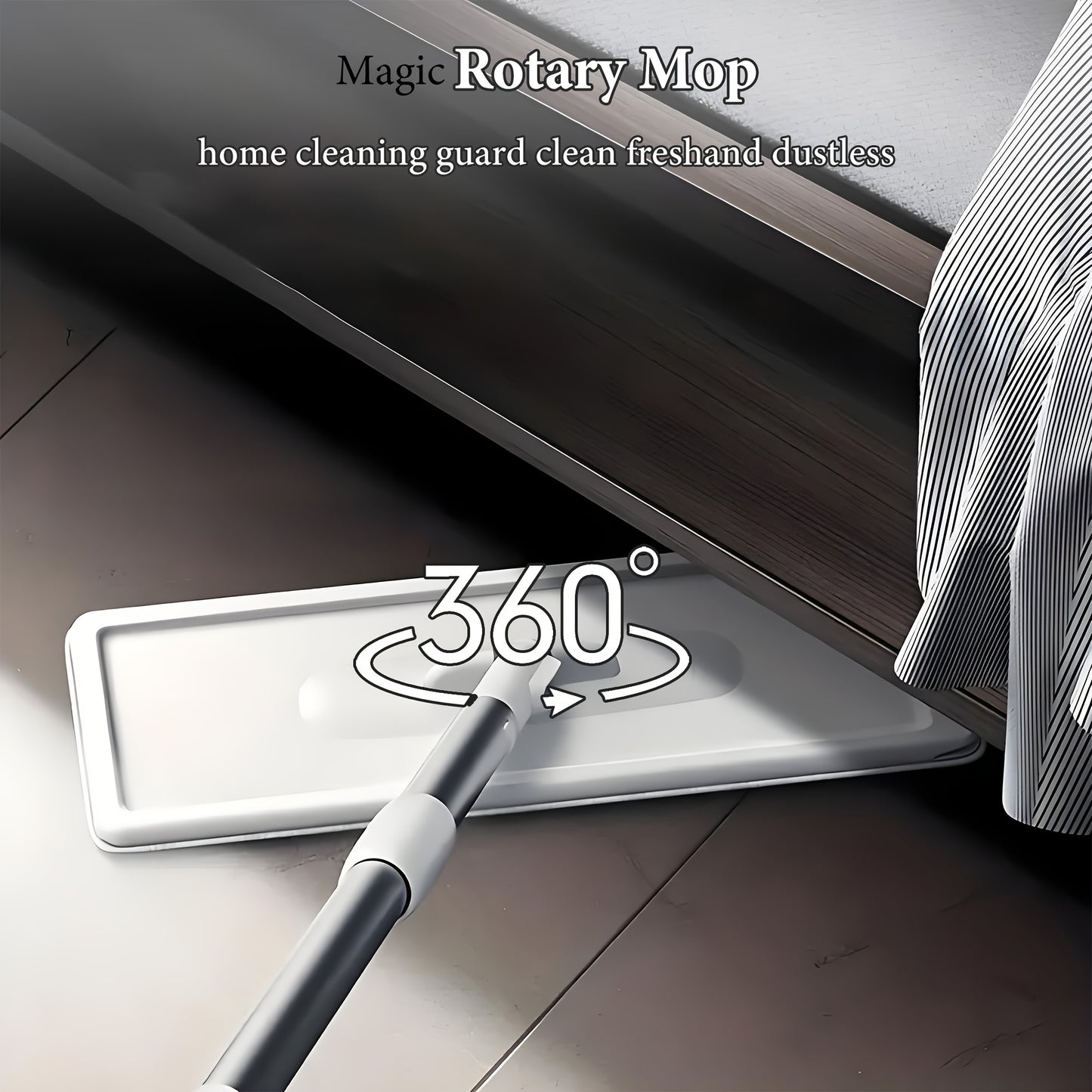 2/4pcs Magic Mop and Bucket Set “ Spin 360 Flat Mop, Wet Dry Cleaning Tool for  image 0