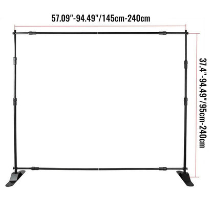 VEVOR 3x2.4M Backdrop Background Stand Adjustable Telescopic Backdrop Banner St image 4