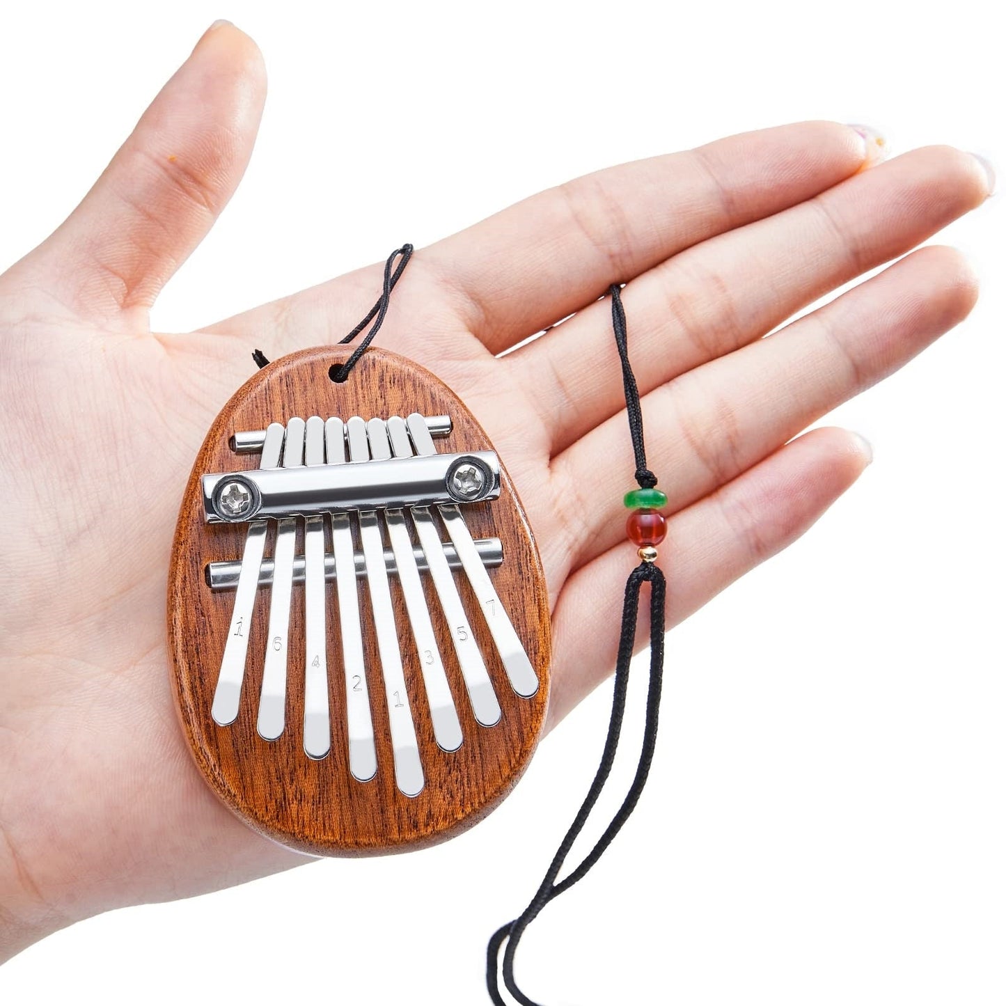 Mini Kalimba 8 Key Thumb Piano 1 Pack Water Drop Style  Instrument Portable image 0