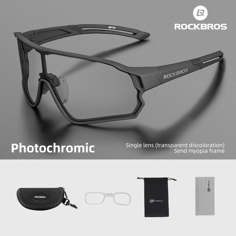 ROCKBROS Cycling Glasses Photochromic MTB Road Bike Glasses UV400 Protection Su image 1