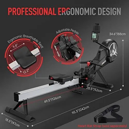 Machine - Air &  Resistance Rowing Machines for Home Use, Commercial Grade Fold image 5
