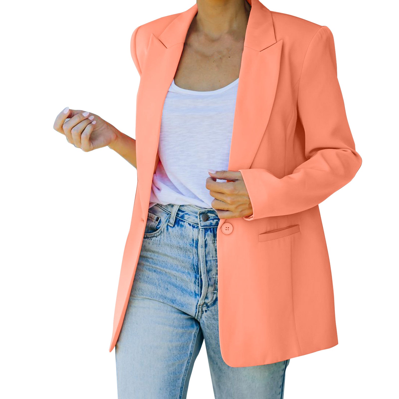 Autumn Pink Blazer Women Slim Elegant Blazers Jacket Women's Buttons Double Bre image 3