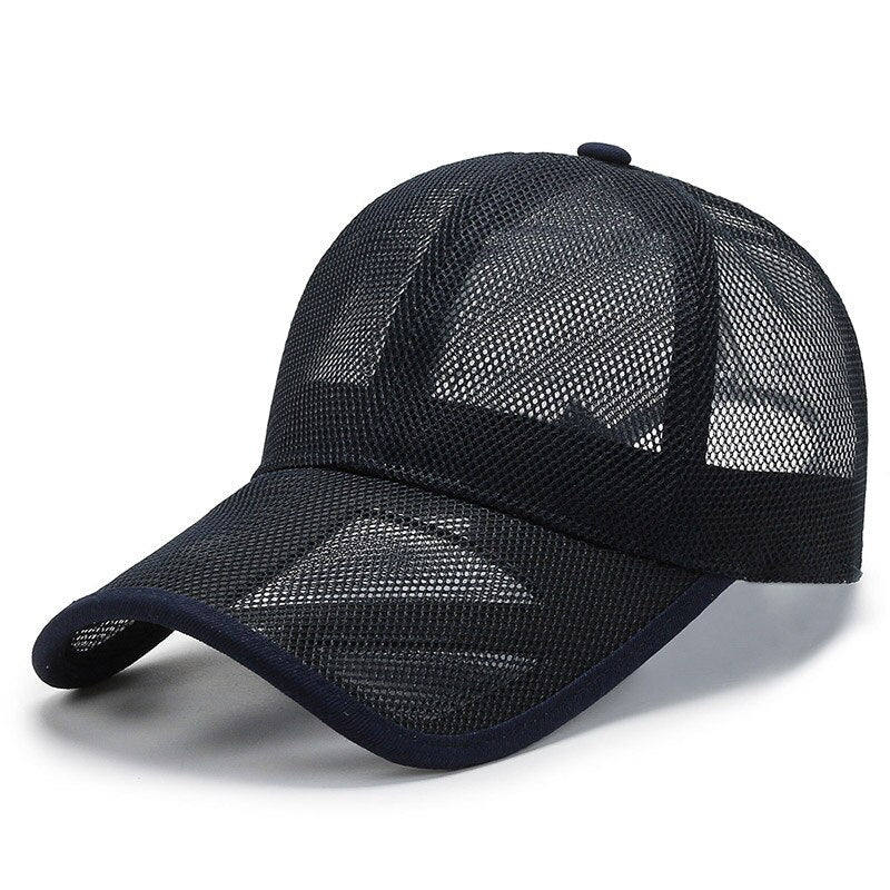 Summer Men Hat Openwork Brim Breathable Mesh Cap Outdoor Sports Sunscreen Baseb image 6