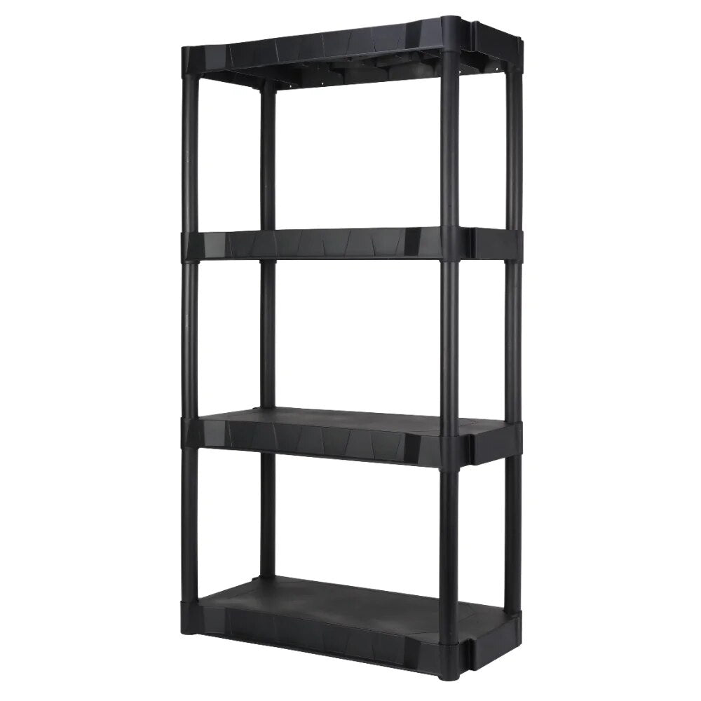 Hyper Tough 13.88"D x 30"W x 56.2"H 4 Shelf Plastic Garage Shelves, Black image 0