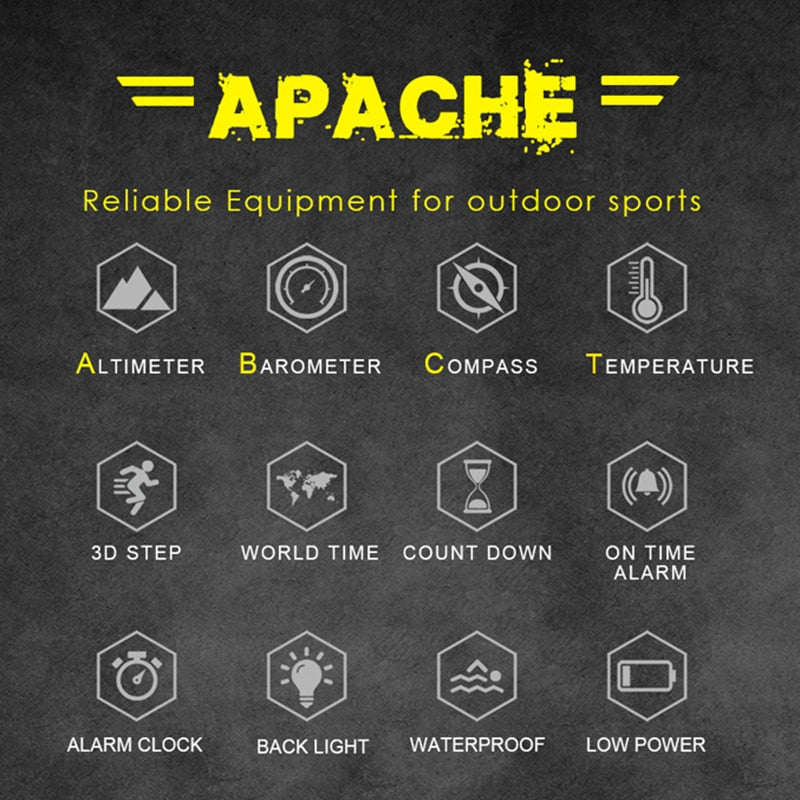 NORTH EDGE Men's sport Digital watch Running Swimming Military Army watches Alt image 7