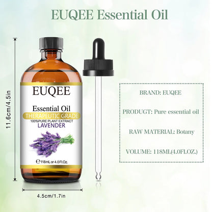 EUQEE 118ML with Dropper Ginger Lavender Essential Oil For Humidifier Diffuser image 5