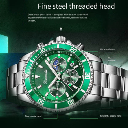 Top Brand Watch for Men Multi-dial Waterproof Sports Male Stainless Steel Quart image 6