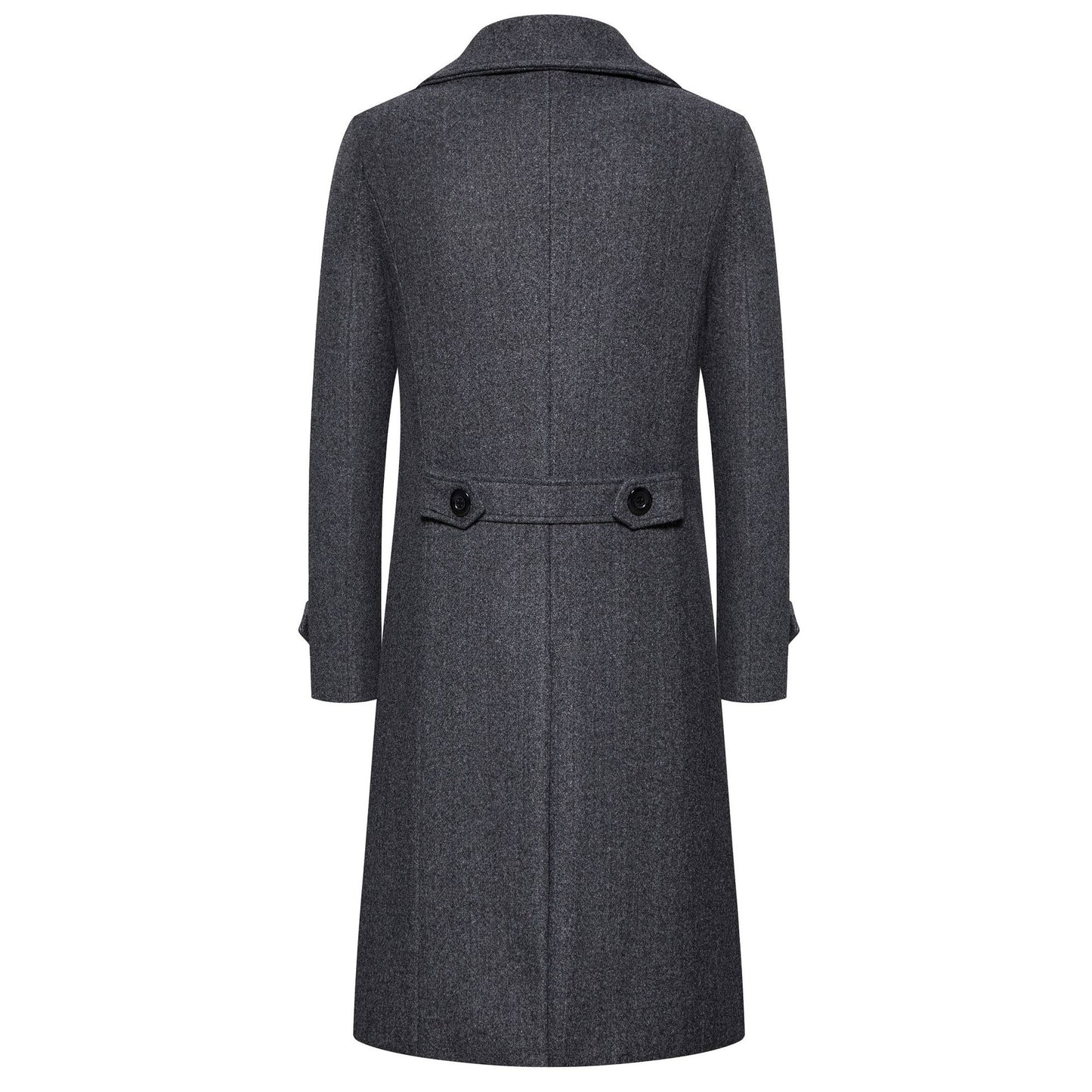 Spring Long Woolen Coats Men Fashion Double Breasted Trench Coats Autumn Turn D image 4