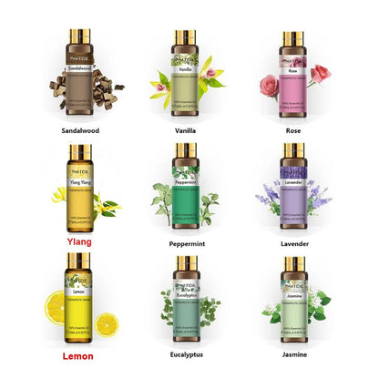 9pcs 10ml Diffuser Aroma Oil Pure Natural Essential Oils Gift Set Kit Rose Lave image 2