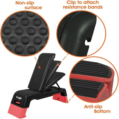 Black High Quality Multifunctional Fitness Aerobic Step Platform and Red & Blac image 4