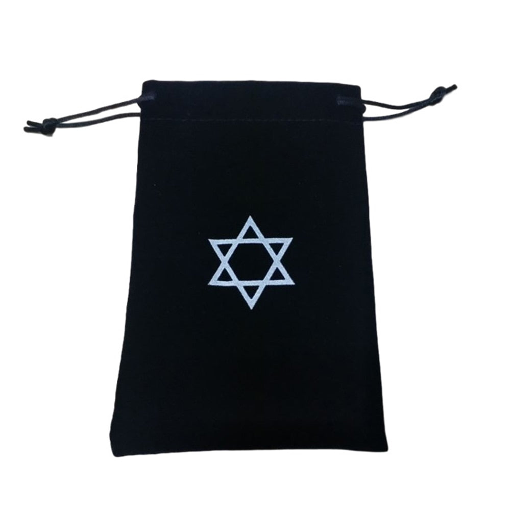 2pcs/set Pentagram Tarot Tablecloth with Bag Velvet Altar Tarot Cloth Pentacles image 11