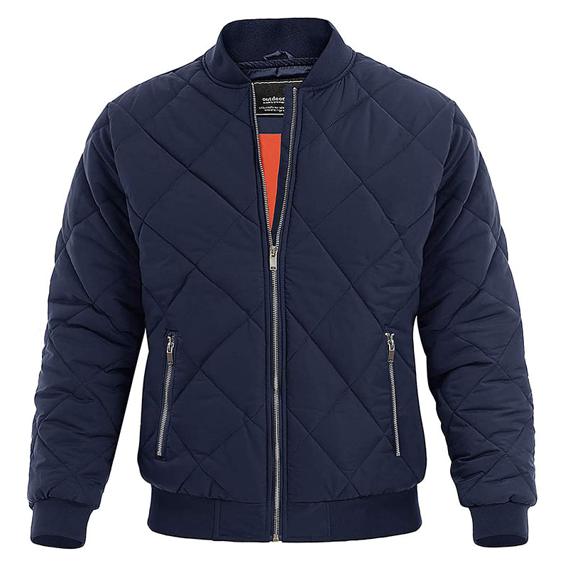 MAGCOMSEN Men's Padded Warm Jackets Fall Winter Rib Full Zip Aviator Jacket Win image 1