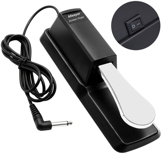 Miwayer Sustain Pedal with Polarity Switch for MIDI Keyboard Synth Digital Pian image 0