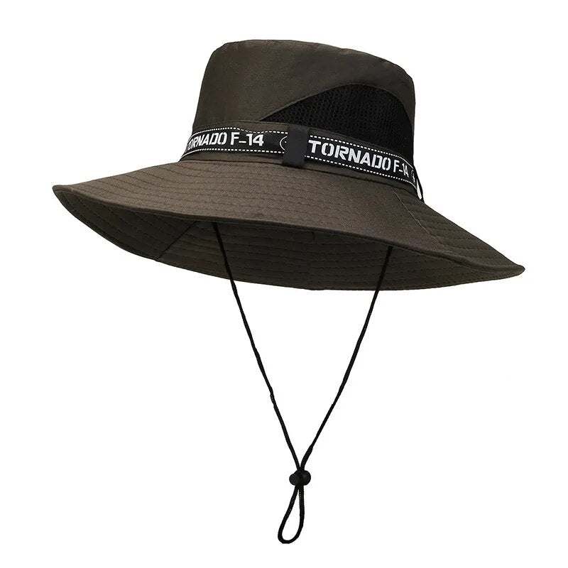 New  Selling Spring Summer Bucket Hat Men's Solid Color Big Brim Sun Hat Wom image 1