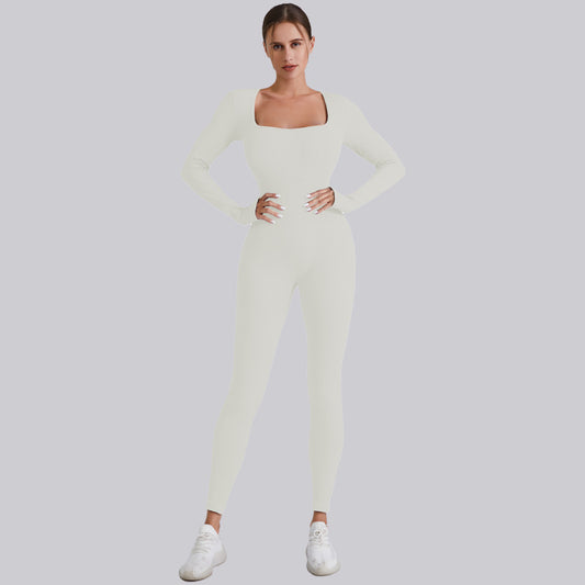 Oulylan Workout Yoga Boilersuit Women Tracksuit Jumpsuit Gym Clothes Fitness Lo image 0