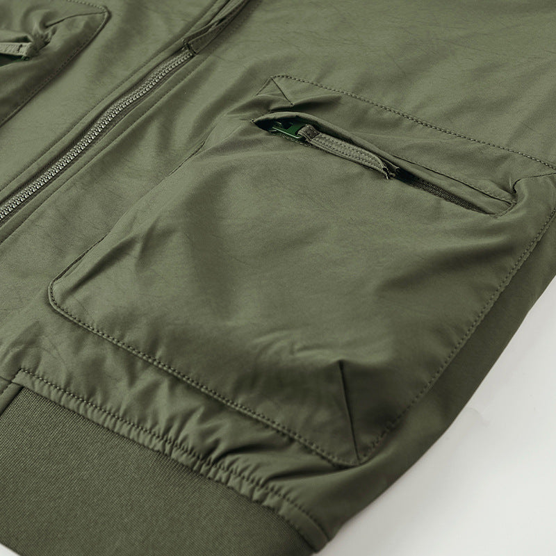 Oulylan  Men's Fashion Pilot Jacket Waterproof Military Tactical Jacket Long Sl image 3