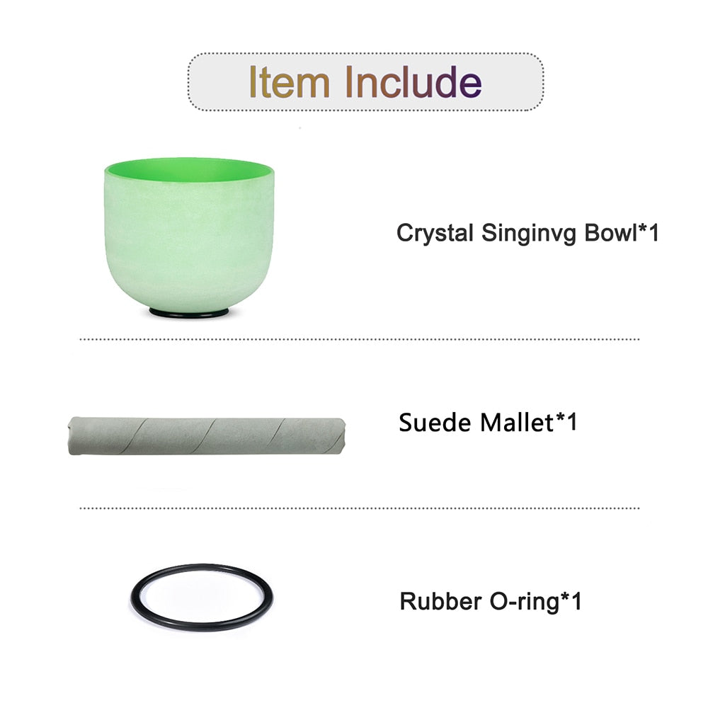 8" 10" Crystal Singing Bowl B/G Note Frosted Quartz Chakra Tibetan Singing Bowl image 3