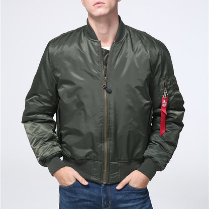 Military tactical Male Army MA-1 Flight Bomber Jacket Baseball Varsity College  image 12